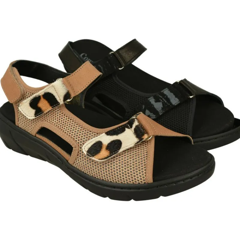 Comfort Class Zapatos Para Caminar|Sandalia De Con Doble Tira De Velcro Ajustable Especial Treking Con Planta Anatomica Extraible Y Piso De Poliureta