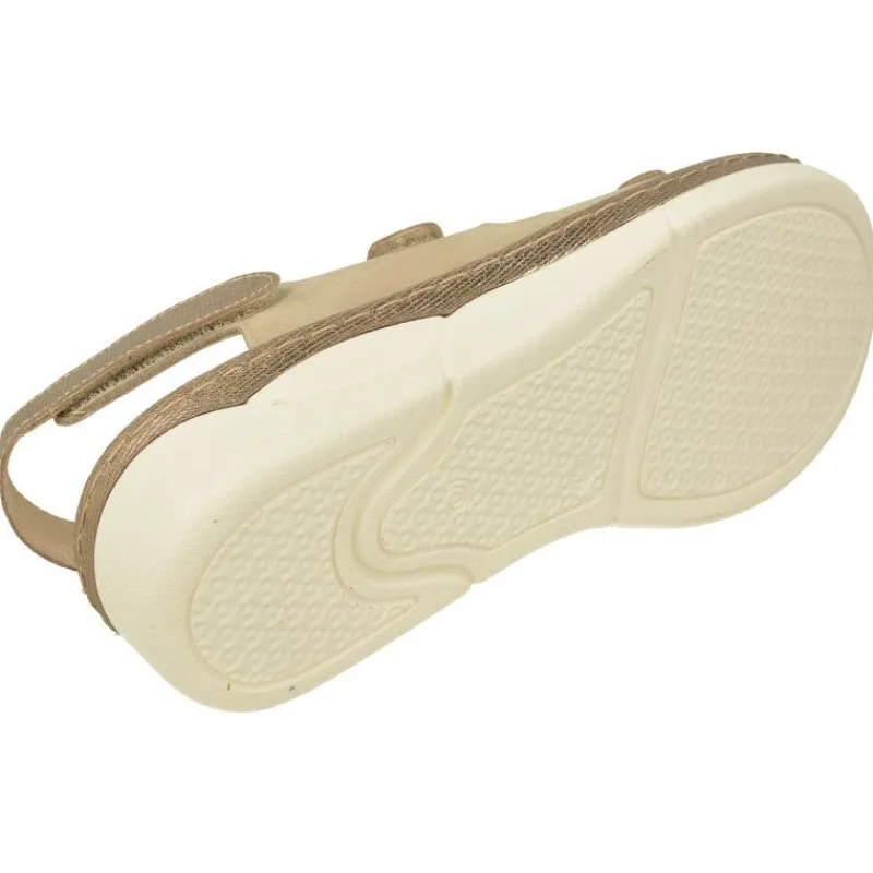 Comfort Class Sandalias|Sandalia De En Piel Vacuna Con Triple Velcro Ajustable Y Cuna Combinada, Planta De Descanso Movible