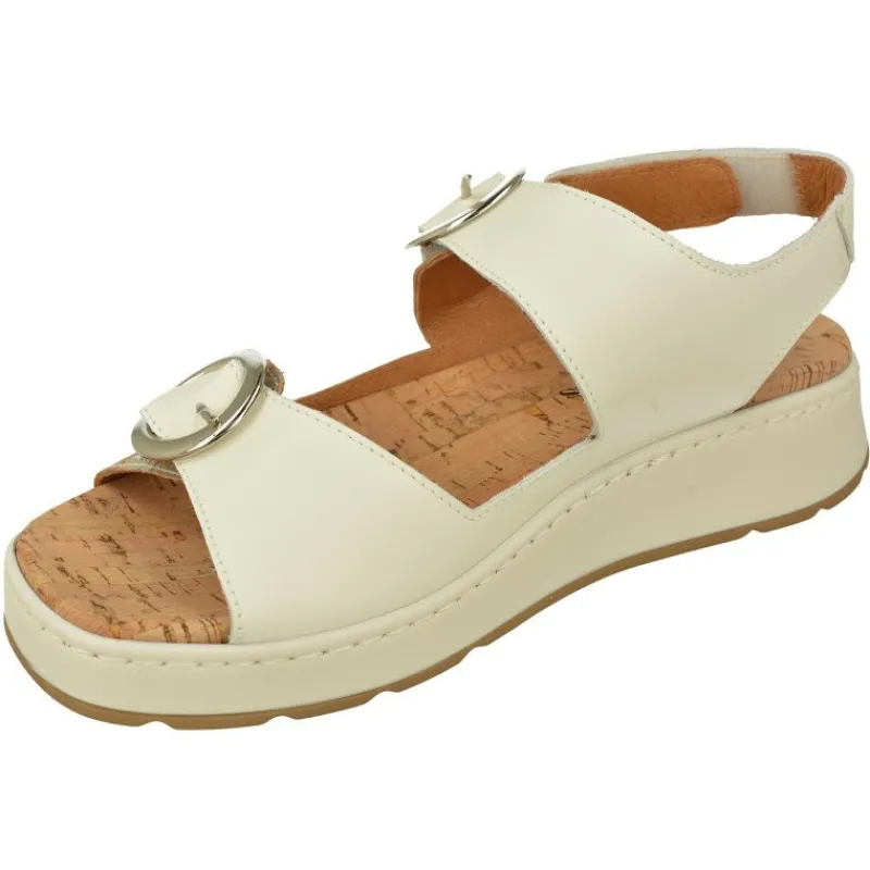 Comfort Class Sandalias|Sandalia De Con Doble Tira De Velcro Con Hebillas. Piel Combinada Con Planta Anatomica Extraible Corcho