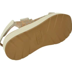 Comfort Class Sandalias|Sandalia De Con Doble Tira De Velcro Con Hebillas. Piel Combinada Con Planta Anatomica Extraible Corcho