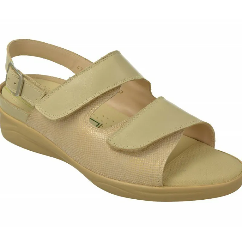 Drucker Calzapedic Sandalias|Sandalia De Drucker Con Doble Velcro En Pala Con Horma De Ancho 14 Y Piso Y Planta De Descanso Movible