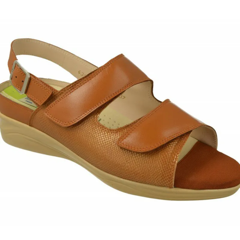 Drucker Calzapedic Sandalias|Sandalia De Drucker Con Doble Velcro En Pala Con Horma De Ancho 14 Y Piso Y Planta De Descanso Movible