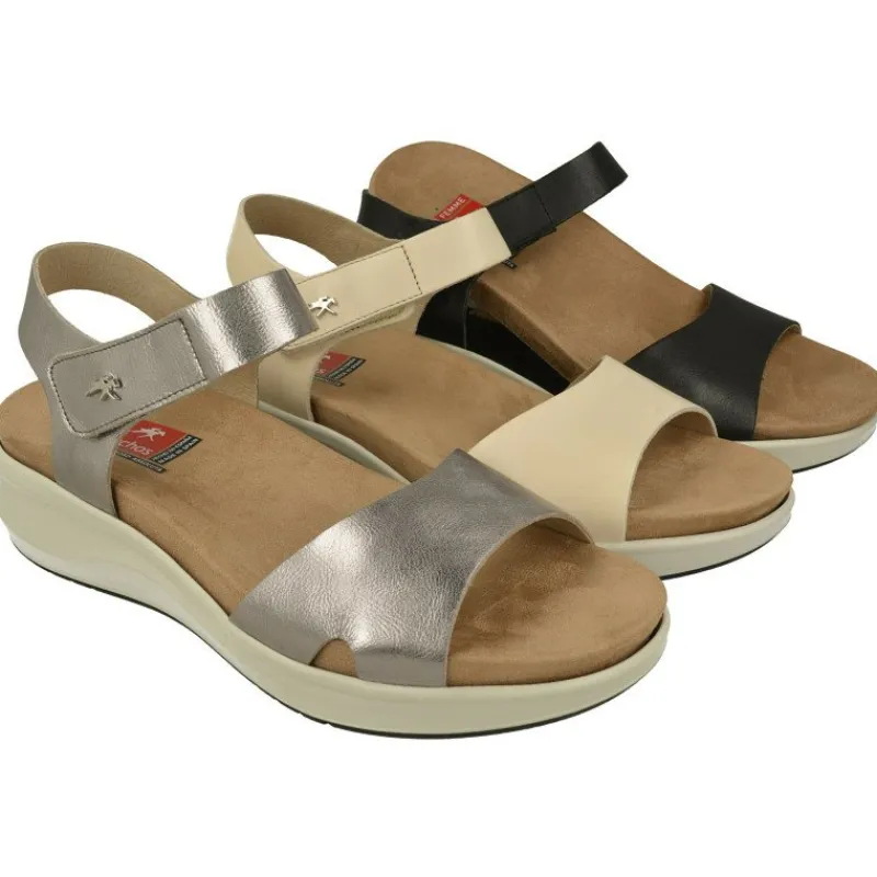 Fluchos Sandalias|Sandalia De Con Tira Lisa En Pala Y Tira Velcro Empeine Con Piso De Caucho Y Planta Anatomica Amortiguada