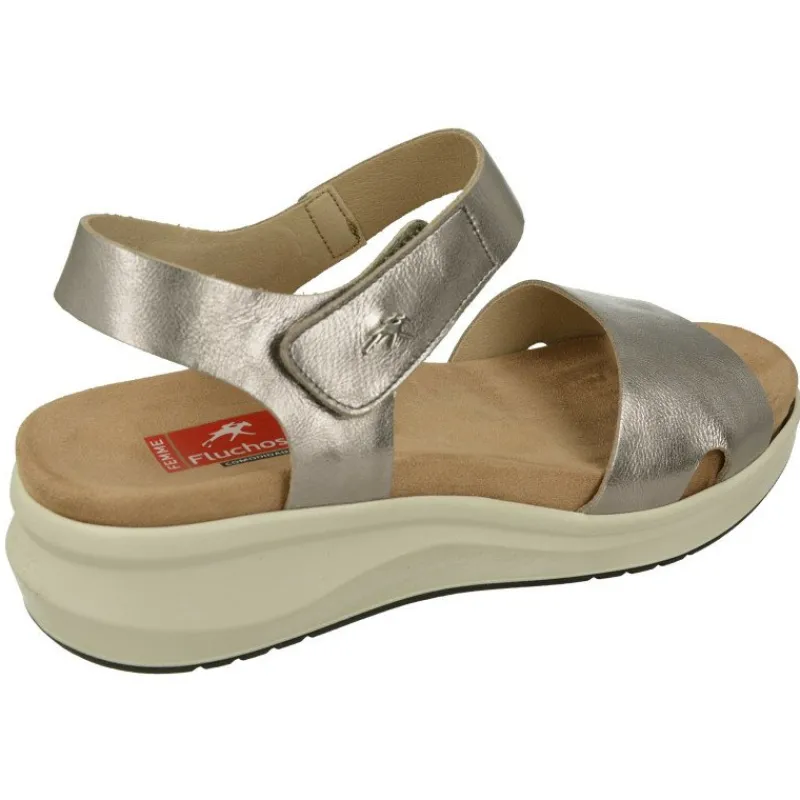 Fluchos Sandalias|Sandalia De Con Tira Lisa En Pala Y Tira Velcro Empeine Con Piso De Caucho Y Planta Anatomica Amortiguada