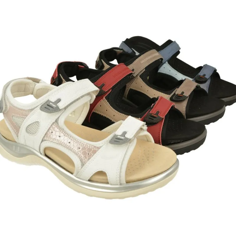 G Comfort Sandalias|Sandalia De Deportiva Con Triple Ajuste De Velcro Y Planta De Descanso Extraible En Piel Nobuck
