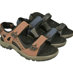 G Comfort Sandalias|Sandalia De En Piel Con Ajuste De Velcros Piel Engrasada Y Planta De Descanso Con Piso De Amortiguacion