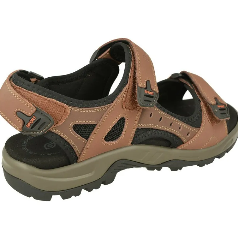 G Comfort Sandalias|Sandalia De En Piel Con Ajuste De Velcros Piel Engrasada Y Planta De Descanso Con Piso De Amortiguacion