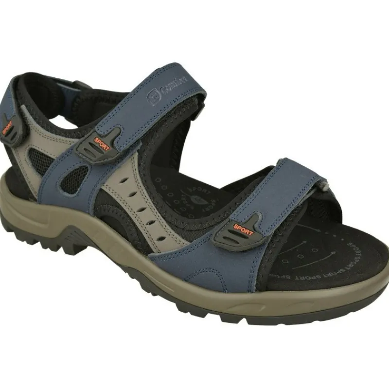 G Comfort Sandalias|Sandalia De En Piel Con Ajuste De Velcros Piel Engrasada Y Planta De Descanso Con Piso De Amortiguacion