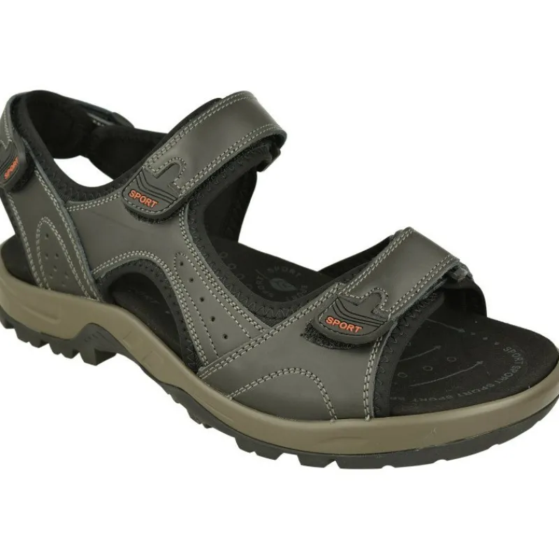G Comfort Sandalias|Sandalia De En Piel Con Ajuste De Velcros Piel Engrasada Y Planta De Descanso Con Piso De Amortiguacion