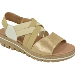 PieSanto Sandalias|Sandalia De Con Tiras Elaticas Combinadas Y Pala Lisa Con Cuna De Caucho Amortiguada Y Planta Natomica Movible