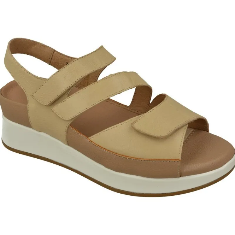 PieSanto Sandalias|Sandalia De Con Tiras De Velcro Cruzadas Ajustables Especial Para Plantillas Con Petaca Y Cubeta Y Plata Extraible Con