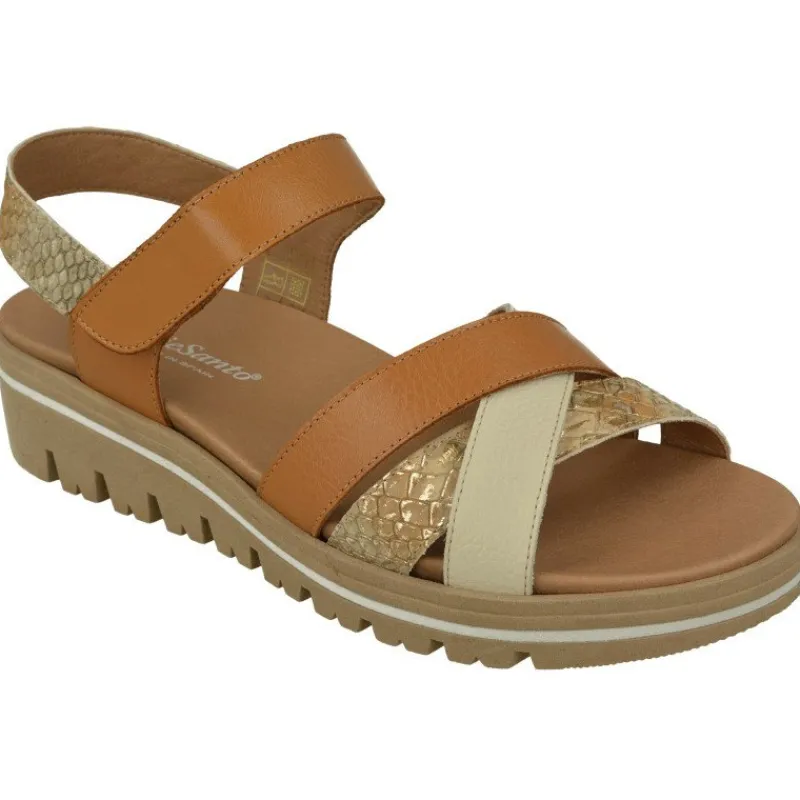 PieSanto Sandalias|Sandalia De De Tiras Cruzadas Con Planta Anatomica Extraible Y Cuna De Caucho De Gran Absorcion De Impacto