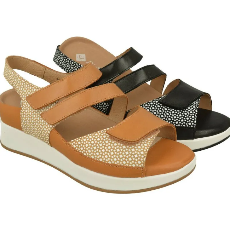 PieSanto Sandalias|Sandalia De Triple Velcro Ajustable Especial Plantillas Con Piso De Cuna Microporosa Aligerada