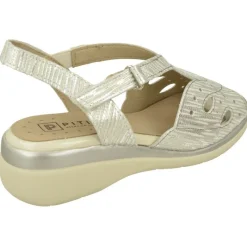 PITILLOS Sandalias|Sandalia De Con Tiras Cruzadas En Piel Grabada Con Planta De Descanso Y Piso De Amortiguacion