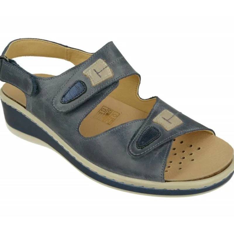 Doctor Cutillas Sandalias|Sandalia Del Con Doble Tira De Velcro En Pala De Piel Engrasada Con Planta Extraible Movible Y Poliuretano