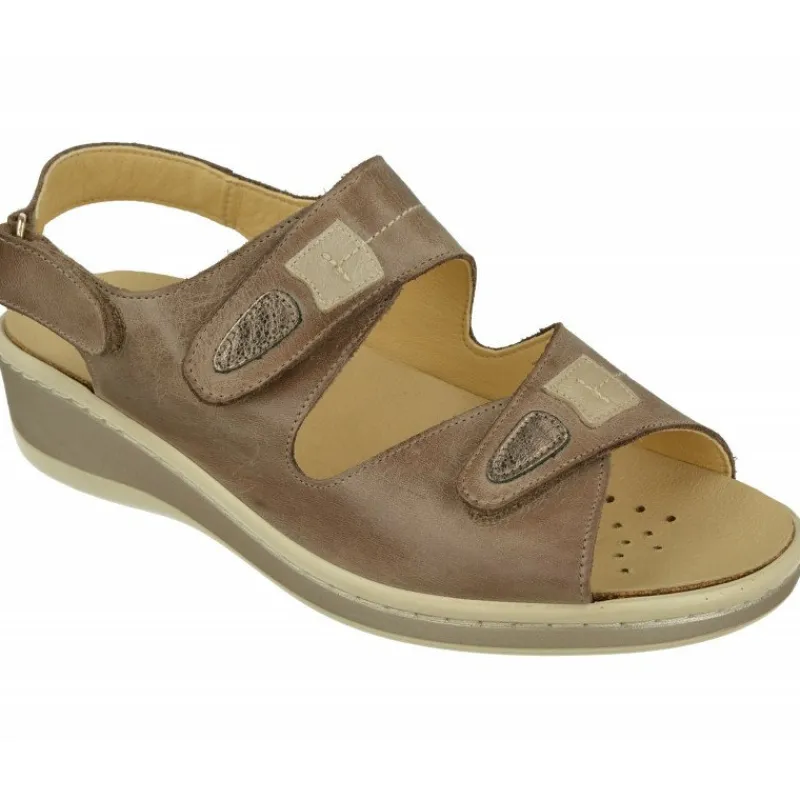 Doctor Cutillas Sandalias|Sandalia Del Con Doble Tira De Velcro En Pala De Piel Engrasada Con Planta Extraible Movible Y Poliuretano