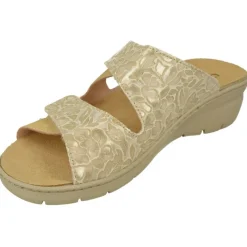 Comfort Class Sandalias|Sandalia Zueco De Combinado Piel Lisa Y Grabada Con Planta De Descanso Y Suela Aligerada