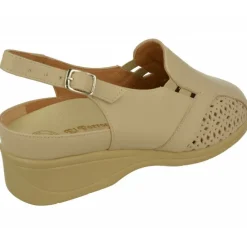 Calzamedi Zapatos Para Pies Delicados|Talon Abierto De En Piel Picada Con Pala Abotinada Y Elasticos, Planta De Descanso Extraible Y Horma De Ancho Especial