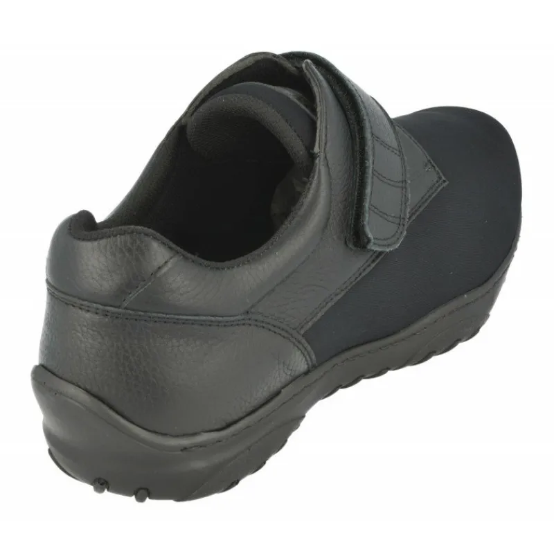 Calzamedi Velcros|Velcro De Con Pala De Lycra Elastica, Especial Pie Diabetico. Negro