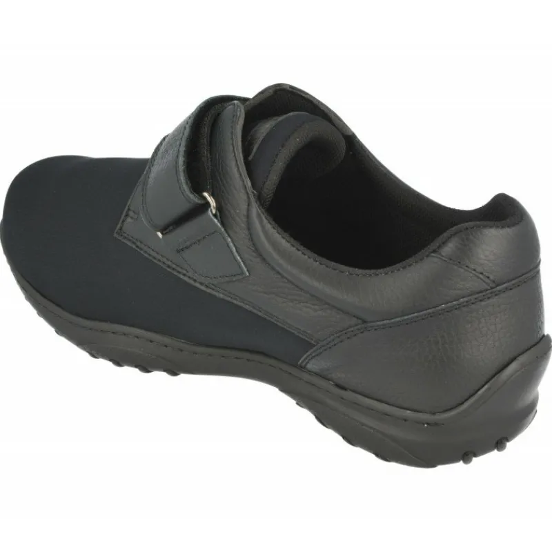 Calzamedi Velcros|Velcro De Con Pala De Lycra Elastica, Especial Pie Diabetico. Negro