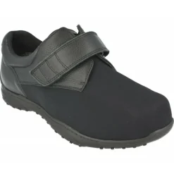 Calzamedi Velcros|Velcro De Con Pala De Lycra Elastica, Especial Pie Diabetico. Negro