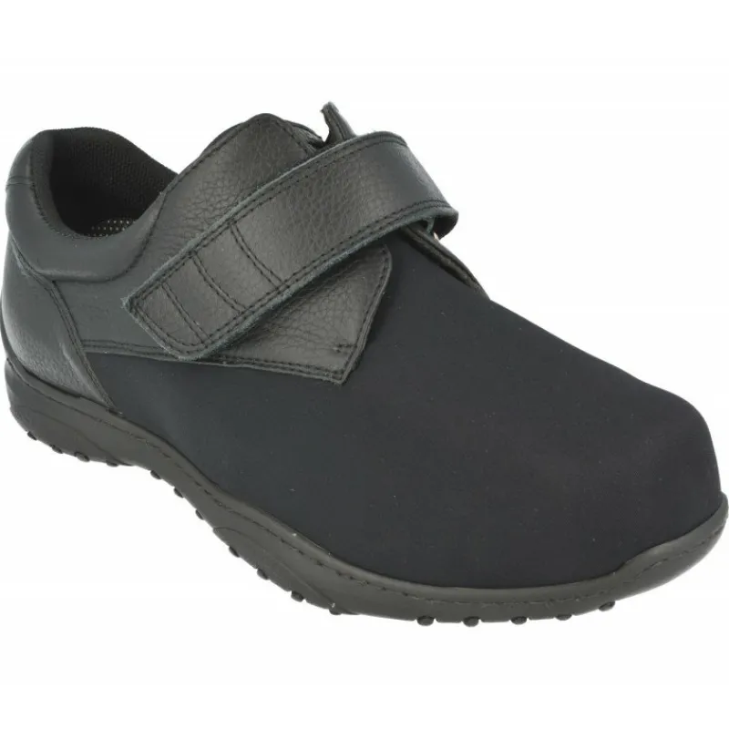 Calzamedi Velcros|Velcro De Con Pala De Lycra Elastica, Especial Pie Diabetico. Negro