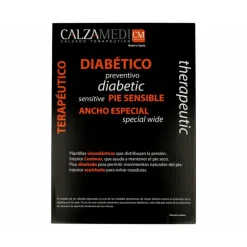 Calzamedi Velcros|Velcro De Con Pala De Lycra Elastica, Especial Pie Diabetico. Negro