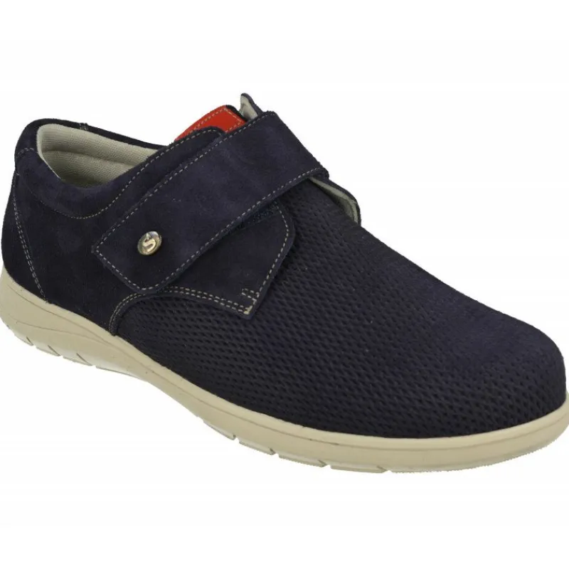 Calzamedi Velcros|Velcro De En Piel Nobuck Grabada Con Horma Confortable Y Piso De Amortiguacion
