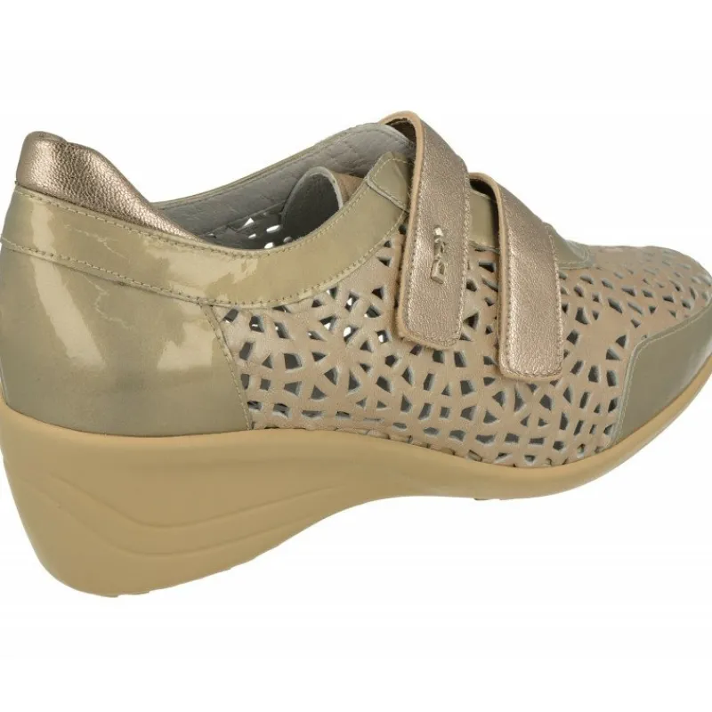 Drucker Calzapedic Velcros|Velcro De Drucker En Piel Combinada Con Charol Picada, Planta De Descanso Extraible Y Piso De Cuna De Poliuretano