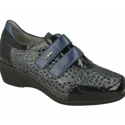 Drucker Calzapedic Velcros|Velcro De Drucker En Piel Combinada Con Charol Picada, Planta De Descanso Extraible Y Piso De Cuna De Poliuretano