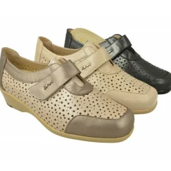 Drucker Calzapedic Velcros|Velcro De Drucker Picado Combinado Piel Tonos Con Planta De Descanso Movilble Y Piso De Poliuretano Aligerado