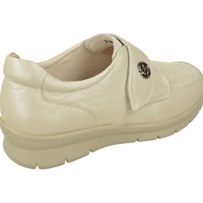 G Comfort Velcros|Velcro De De Pala Grabada Con Horma De Ancho 14 Especial Plantillas Con Piso De Amortiguacion Beige