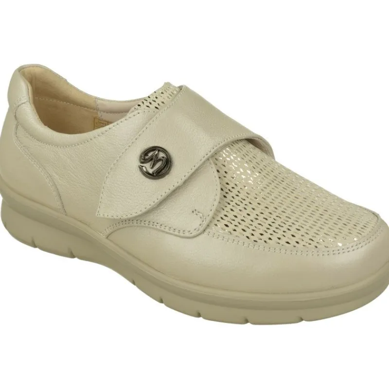 G Comfort Velcros|Velcro De De Pala Grabada Con Horma De Ancho 14 Especial Plantillas Con Piso De Amortiguacion Beige