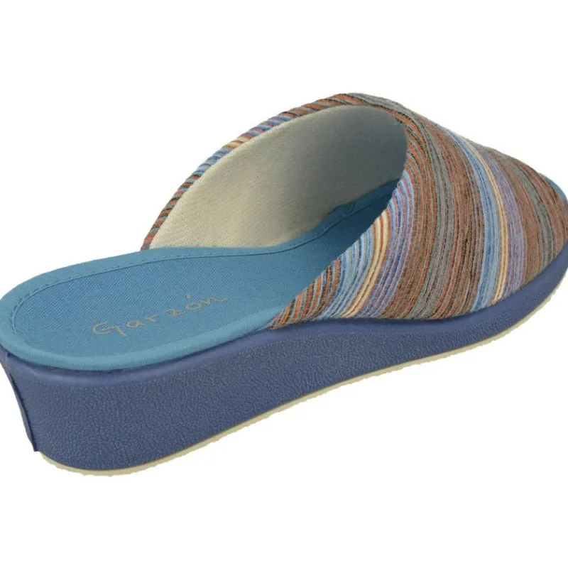 Garzon Zapatillas De Lona|Zapatilla Chinela De En Tejido Lona Rayas Con Piso De Goma Esponjosa