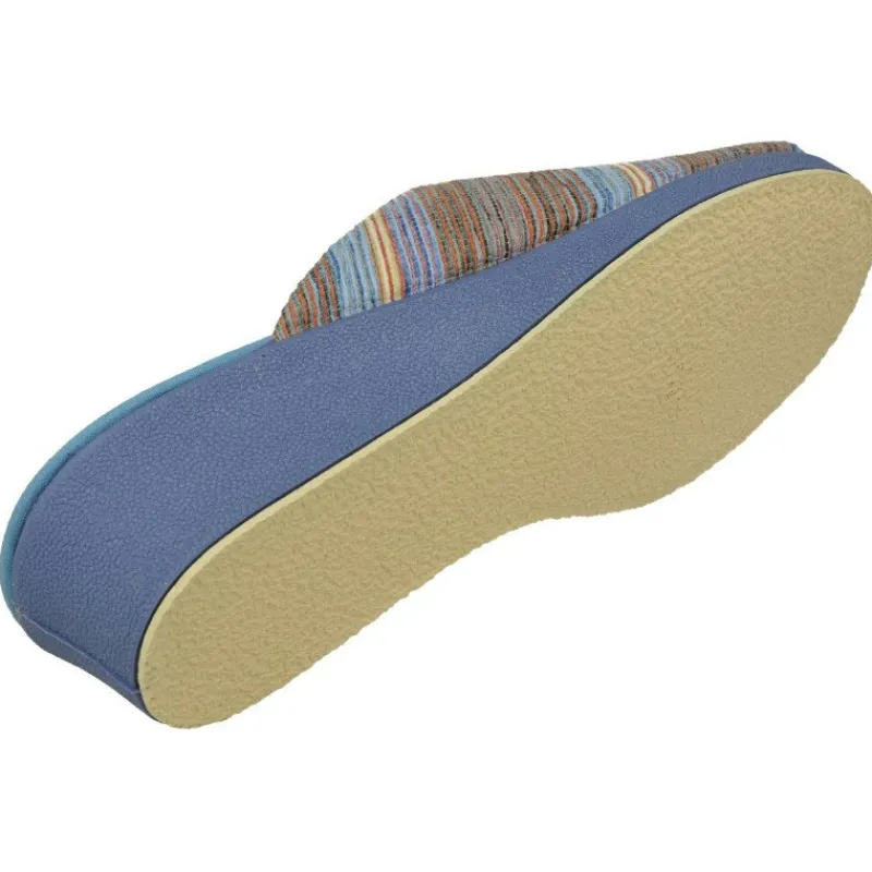Garzon Zapatillas De Lona|Zapatilla Chinela De En Tejido Lona Rayas Con Piso De Goma Esponjosa