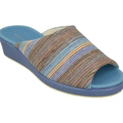 Garzon Zapatillas De Lona|Zapatilla Chinela De En Tejido Lona Rayas Con Piso De Goma Esponjosa