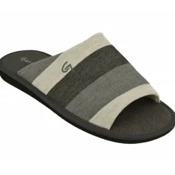 Garzon Chinelas|Zapatilla Chinela De En Lona De Algodon Estampado Tiras Con Piso Microporoso Aligerado Especial Parquet