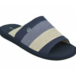 Garzon Chinelas|Zapatilla Chinela De En Lona De Algodon Estampado Tiras Con Piso Microporoso Aligerado Especial Parquet