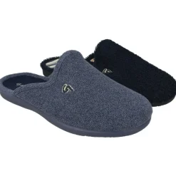 Garzon Chinelas|Zapatilla Chinela De En Rizo De Algodon Con Puntera Cerrada Y Suela De Caucho Con Planta Contrastada