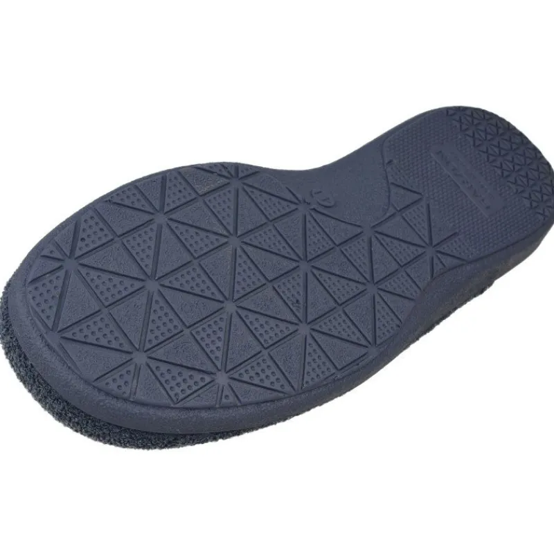 Garzon Chinelas|Zapatilla Chinela De En Rizo De Algodon Con Puntera Cerrada Y Suela De Caucho Con Planta Contrastada