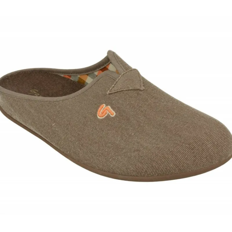 Garzon Chinelas|Zapatilla Chinela De Puntera Cerrada En Lona De Algodon Piso De Caucho Y Planta De Latex Extraible De Ancho Especial
