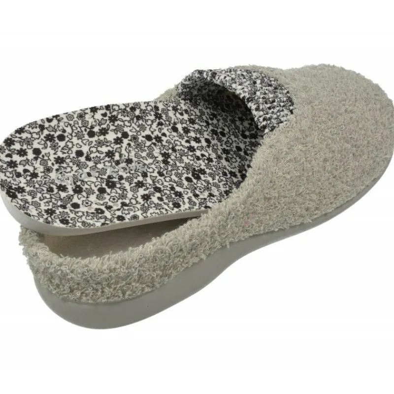 Garzon Chinelas|Zapatilla Chinela De Rizo De Algodon De Con Planta Anatomica Movible Y Suela De Caucho
