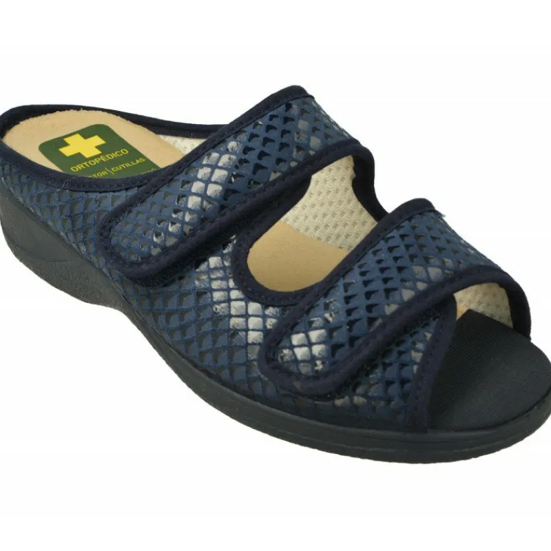 Doctor Cutillas Chinelas|Zapatilla Chinela Del Con Doble Tira Del Velcro En Lona Grabada Con Piso De Caucho Y Planta Extraible
