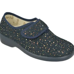 Garzon Zapatillas De Lona|Zapatilla De Velcro De De Lona Enrejillada Acolchada De Ancho Especial Con Piso De Caucho Antidesllizante