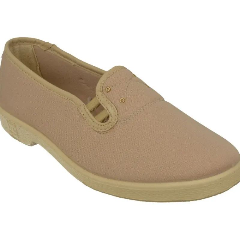 Doctor Cutillas Zapatillas De Casa|Zapatilla Mocasin Del En Lona Elasticas Con Piso Esponja Y Horma De Ancho Especial 12 Beige