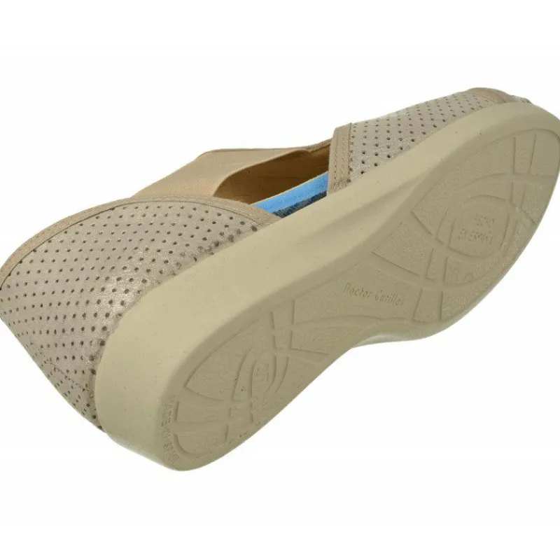 Doctor Cutillas Zapatillas De Calle|Zapatilla Mocasin Del En Tejido Brillos Picado Con Goma Elastica Ajustable Y Costados Abiertos. Piso De Caucho