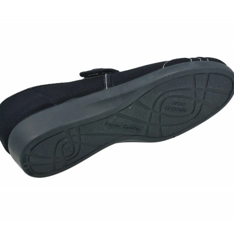 Doctor Cutillas Zapatillas De Calle|Zapatilla Pulsera Del En Lona Acolchada Y Piso De Caucho En Ancho Especial Marino