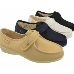 Doctor Cutillas Zapatillas De Calle|Zapatilla Velcro De Lona Con Pala Elastica En Ancho Especial Del