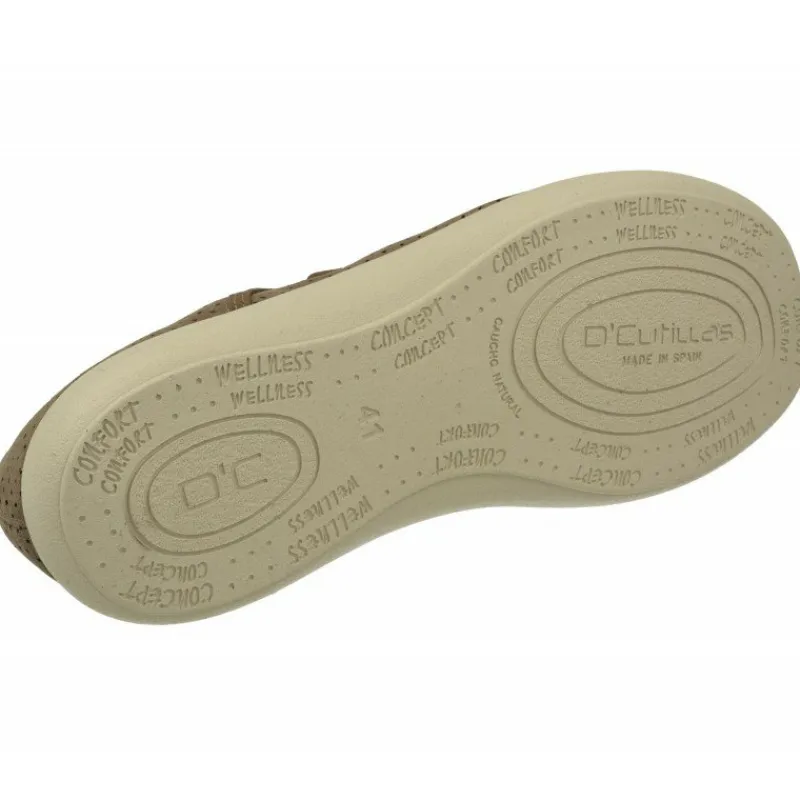 Doctor Cutillas Zapatillas De Calle|Zapatilla Velcro Del En Tejido Picado Sin Forro Con Planta De Gel De Descanso Y Piso De Caucho Taupe