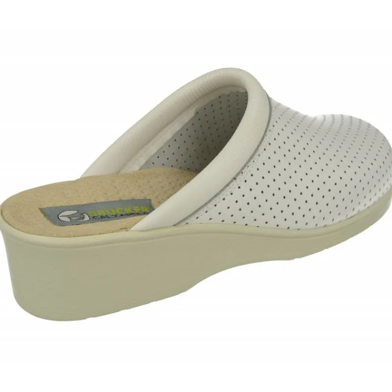 Drucker Calzapedic Zuecos|Zueco De Drucker Con Cuna De Poliuretano Anatomico De Horma De Ancho Especial Blanco